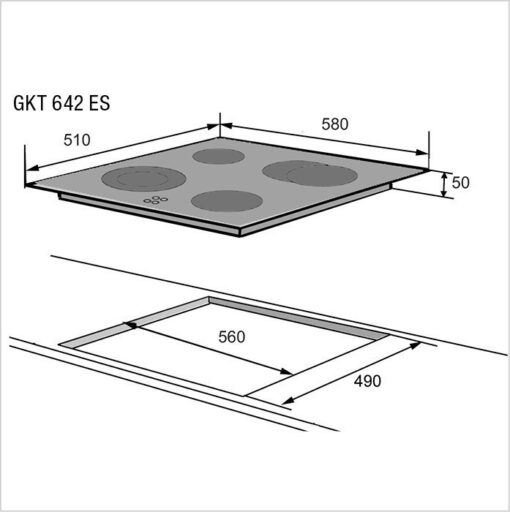 FORS Plan de cuisson vitrocéramique GKT 642 ES
