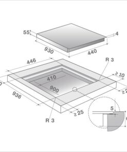 DE DIETRICH Plan de cuisson induction 90 cm DPI7768X