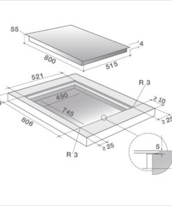 DE DIETRICH Plan de cuisson induction 80 cm DPI7870X