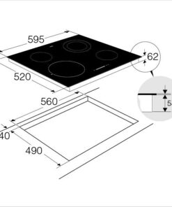 ASKO Vitrocéramique 60 cm HCL614G