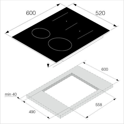 ASKO Plan de cuisson induction 60 cm HI1621G