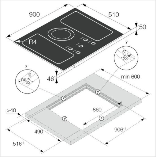 ASKO Plan de cuisson induction 90 cm HI1994MF