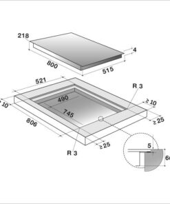 DE DIETRICH Plan de cuisson induction 80 cm DPI7888BH