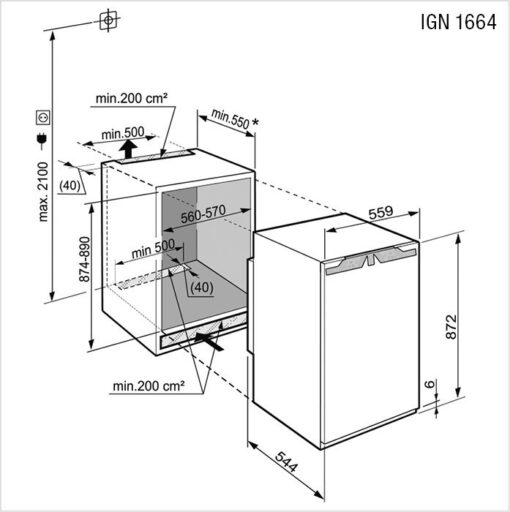 LIEBHERR Congélateur intégrable IGN-1664-21