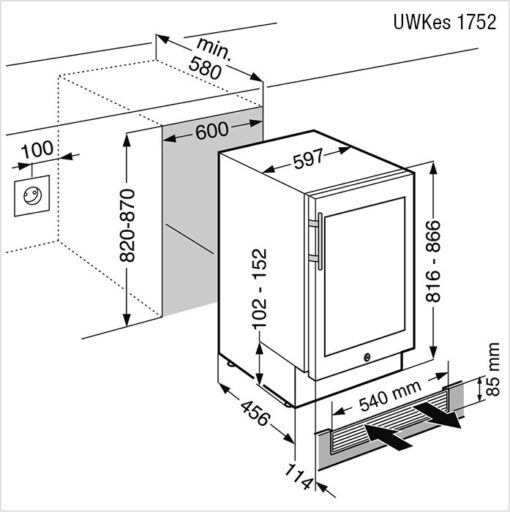 UWKES-1752-22 LIEBHERR Cave de vieillissement sous-plan