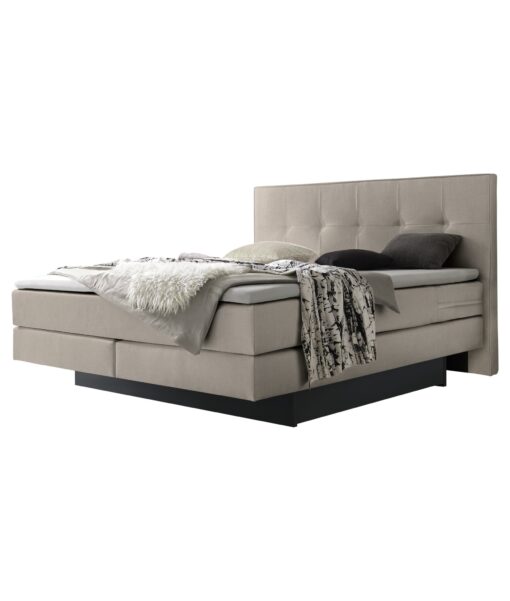 Lit boxspring incl. espace de rangement Miami Hasena 160x200 cm Beige / Anthracite