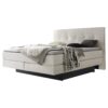 Lit boxspring incl. espace de rangement Miami Hasena 180x200 cm Blanc / Anthracite