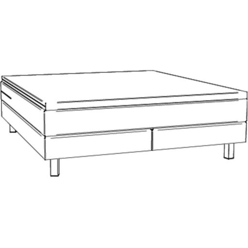 Lit boxspring Basio Hasena 140x200 cm Gris / Anthracite – Image 3