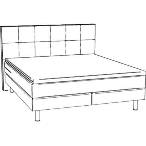 Lit boxspring Fleur Hasena 180x200 cm Gris/Argenté – Image 3