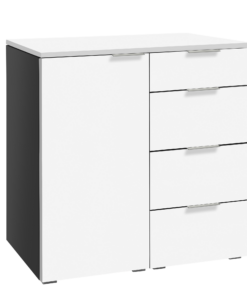 Commode Qunito Hasena Anthracite / Blanc