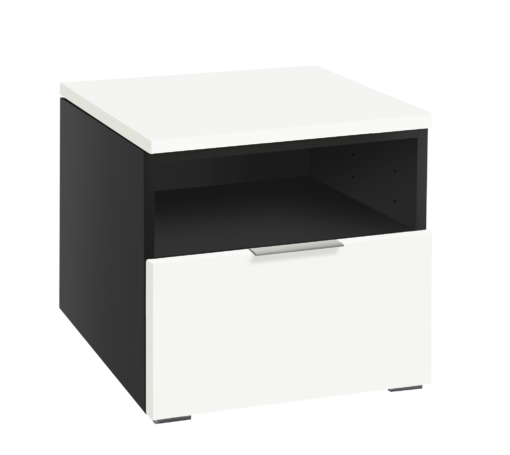 Table de nuit Onia Hasena Anthracite / Blanc