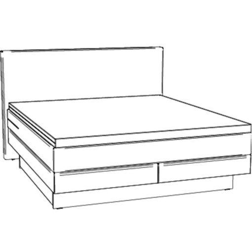 Lit boxspring incl. espace de rangement Denver Hasena 180x200 cm Anthracite / Blanc – Image 4