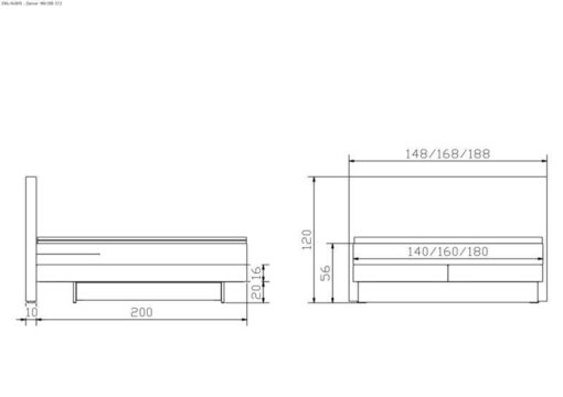 Lit boxspring incl. espace de rangement Denver Hasena 180x200 cm Anthracite / Blanc – Image 5