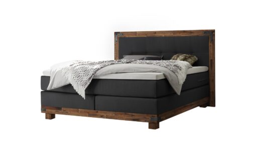 Lit boxspring Chicago Hasena 140x200 cm Anthracite / Brun