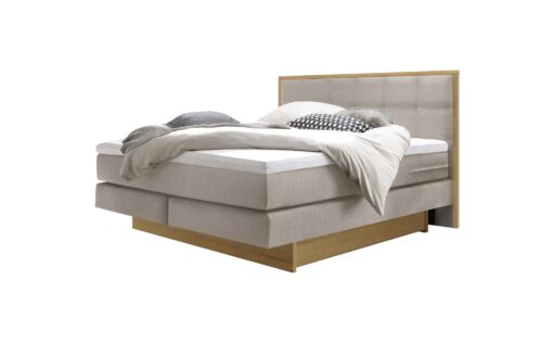 Lit boxspring incl. espace de rangement Ottawa Hasena 160x200 cm Beige / Brun