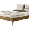 Lit Emilia Hasena Chêne bois massif 730-Cyclo cream 200x200 cm Blanc / Brun