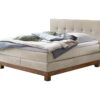 Lit boxspring Finca Hasena 180x200 cm Beige / Brun