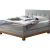 Lit boxspring Finca Hasena 180x200 cm Gris / Brun