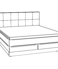 Lit boxspring incl. espace de rangement Miami Hasena 180x200 cm Blanc / Brun_4