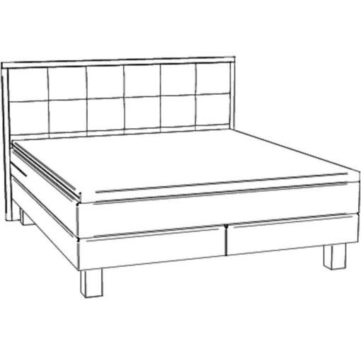 Lit boxspring Cottage Hasena 160x200 cm Blanc / Brun_4