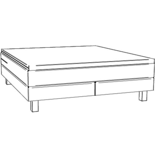 Lit boxspring Isoba Hasena 140x200 cm Gris / Brun_4