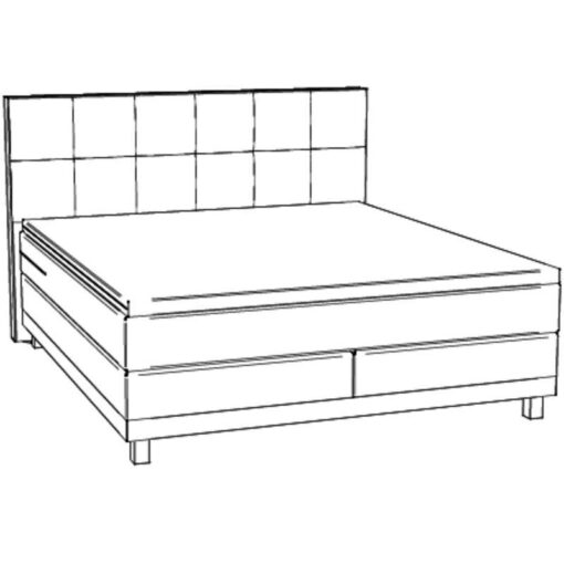 Lit boxspring Bella Hasena 180x200 cm Blanc / Brun – Image 3