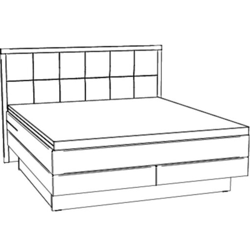 Lit boxspring incl. espace de rangement Ottawa Hasena 160x200 cm Blanc / Brun_4