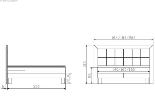 Lit boxspring Rustico Hasena 160x200 cm Gris / Brun – Image 4