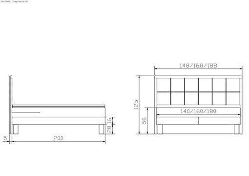 Lit boxspring Cottage Hasena 160x200 cm Blanc / Brun_5