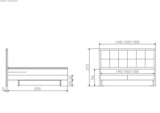 Lit boxspring incl. espace de rangement Ottawa Hasena 160x200 cm Blanc / Brun_5