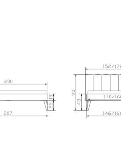 Lit Elia Hasena Chêne bois massif 721-Buffalo grey 160x200 cm Gris / Brun_5