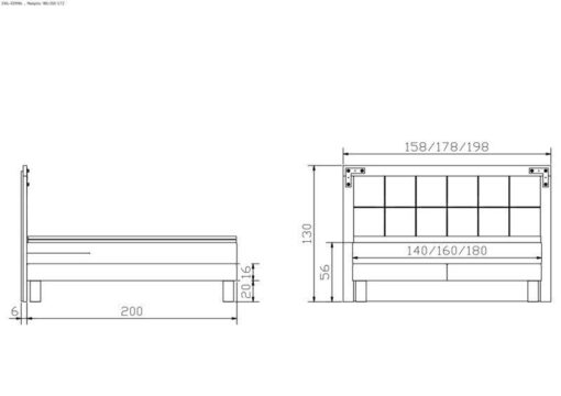 Lit boxspring Memphis Hasena 180x200 cm Gris / Brun – Image 4