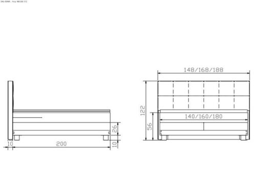 Lit boxspring Finca Hasena 180x200 cm Beige / Brun_5