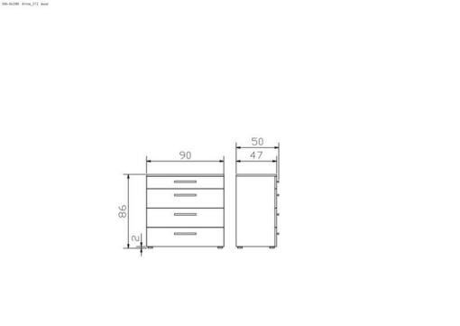 Commode Atrine Hasena Blanc / Brun