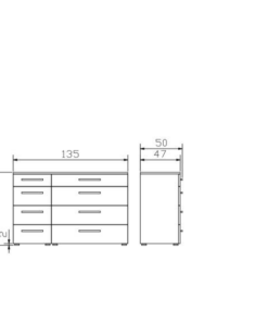 Commode Cassino Hasena Anthracite / Brun