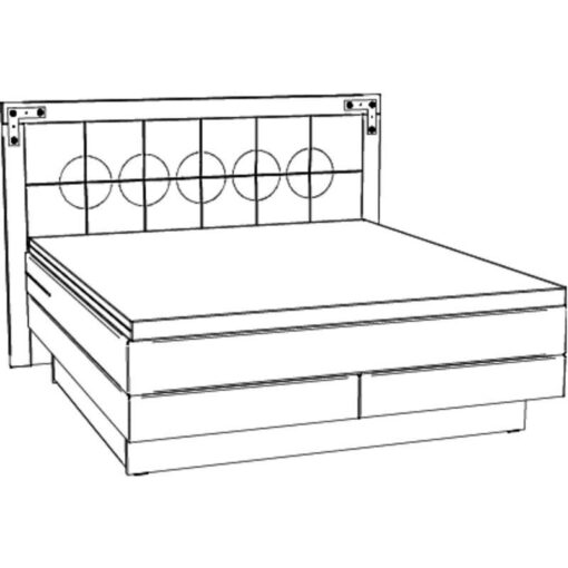 Lit boxspring incl. espace de rangement Nevada Hasena 160x200 cm Blanc / Gris – Image 4