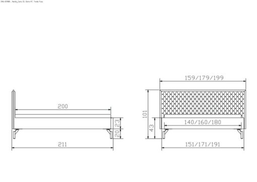 Lit Nardo Hasena 160x200 cm Anthracite / Gris_5