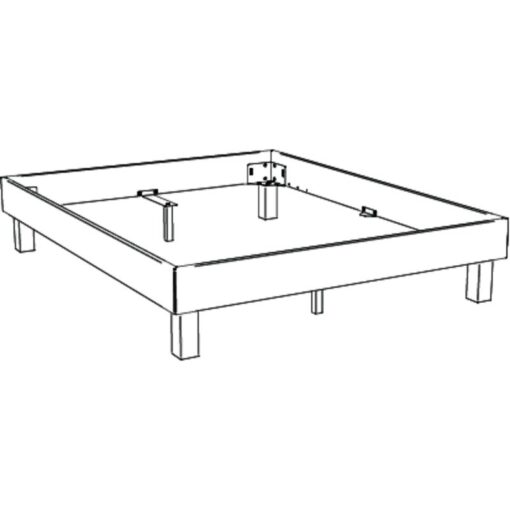 Lit Basico Hasena Chêne bois massif 200x200 cm Brun_4