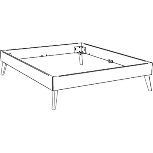 Lit Iseo Hasena Chêne bois massif 100x200 cm Brun_4