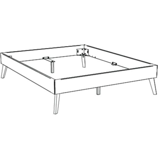 Lit Iseo Hasena Chêne bois massif 200x200 cm Brun_4