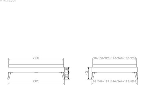 Lit Iseo Hasena Noyer massif 100x200 cm Brun_5