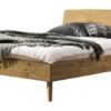 Lit Sambuco Hasena Chêne bois massif 120x200 cm Brun