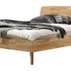 Lit Sambuco Hasena Hêtre coeur rouge bois massif 200x200 cm Brun