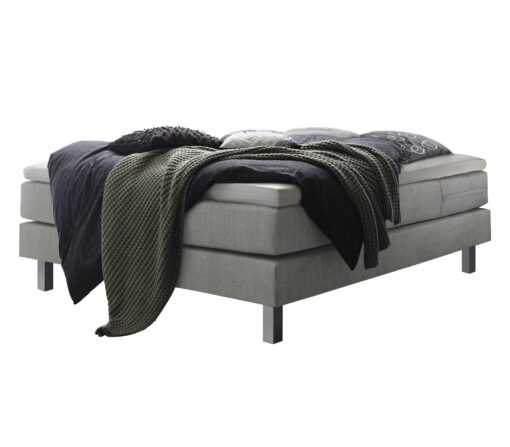 Lit boxspring Basio Hasena 140x200 cm Gris