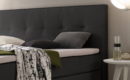 Lit boxspring incl. espace de rangement Miami Hasena 180x200 cm Anthracite_2